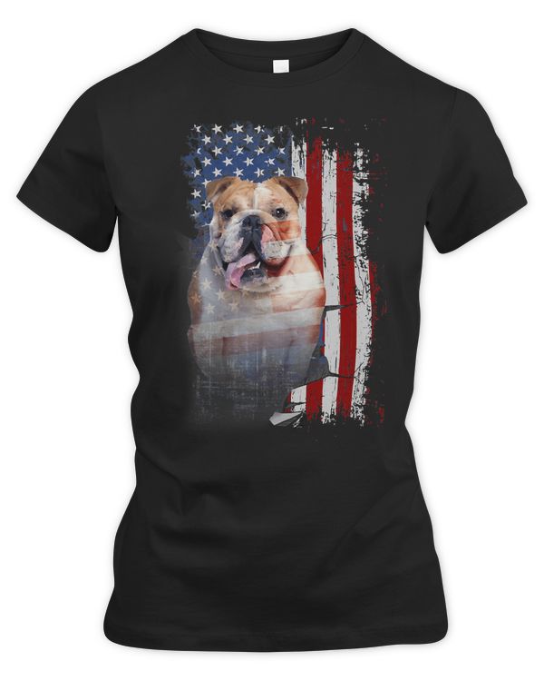 English Bulldog America Flags 265 Dog Lover