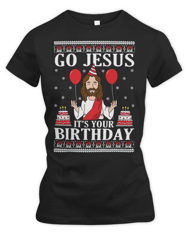Christian Jesus Go Jesus Its Your Birthday Ugly Xmas 41