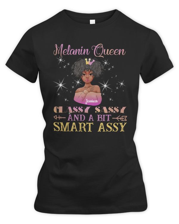 RD Personalized Melanin Queen Shirt, Birthday Gift For Sista, Black Woman