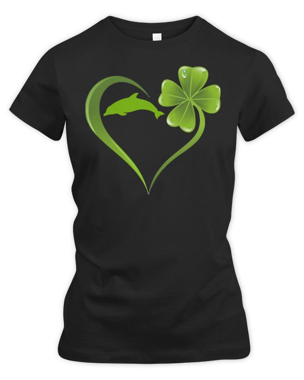 Dolphin Dolphin Heart Irish Shamrock St Patricks Day Clover 269 Ocean