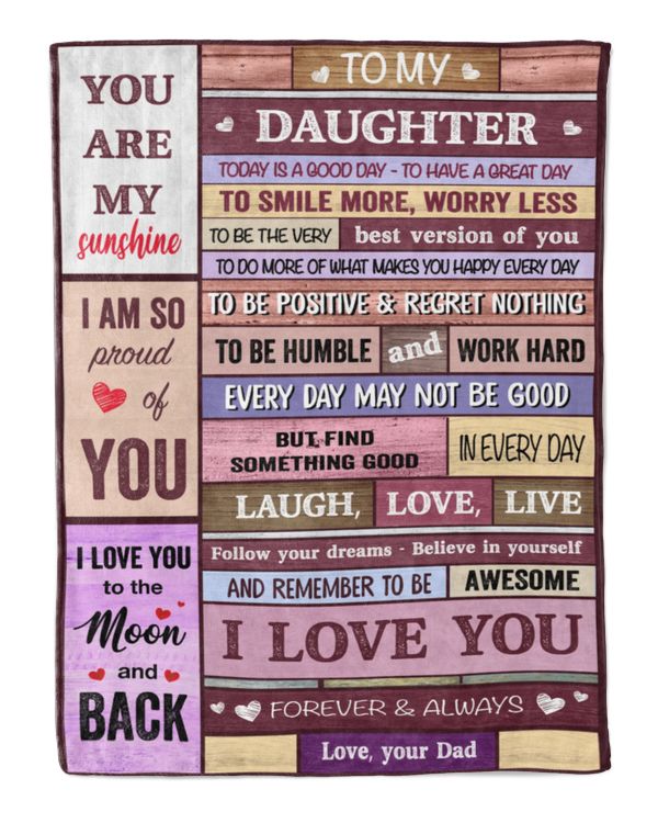 ETBK62 To My Daughter Blanket