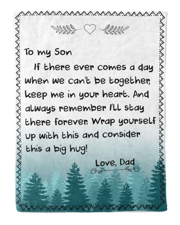 ETBK04 To My Son From Dad Blanket