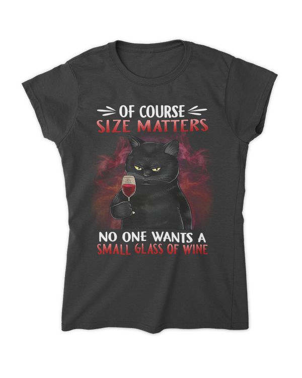 Black Cat Small Glass Of Wine