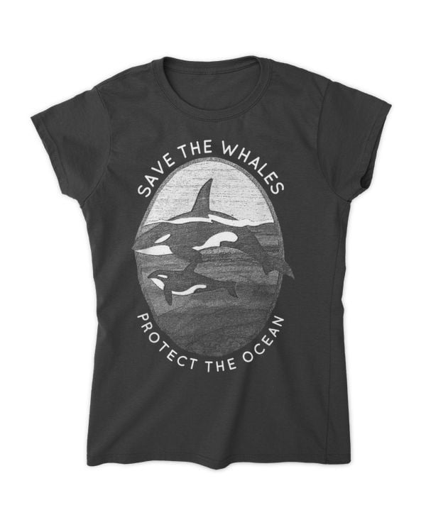 Save The Whales Protect The Ocean Orca Killer Whales T-shirt