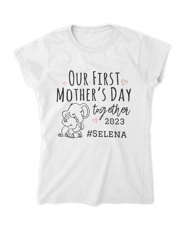 CUSTOM NAME AND NUMBER MOM TSHIRT, OUR FIRST MOTHER'S DAY TSHIRT, CAN BE CHANGE COLOR TSHIRT |treasurelife.store
