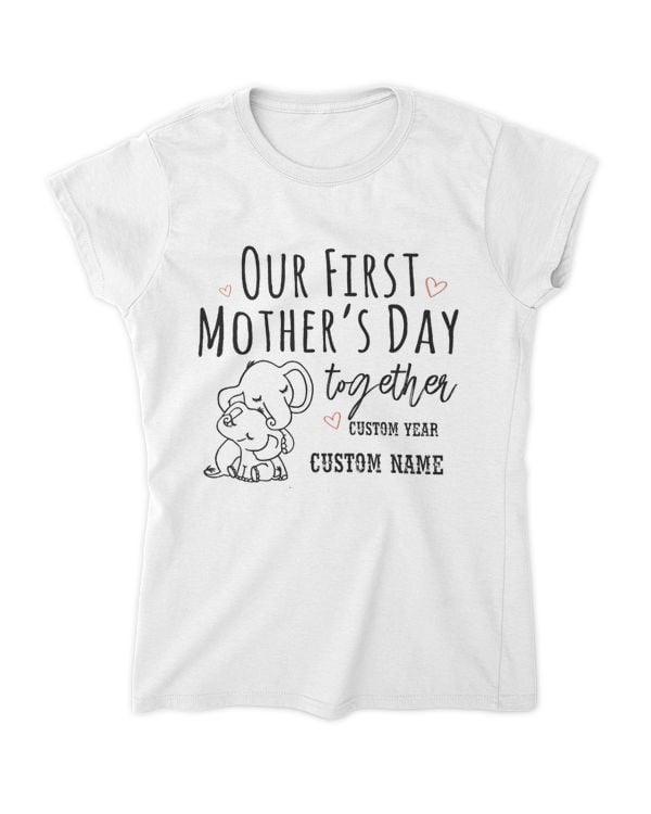 Custom name , custom year Tshirt,  First time Mom Tshirt , First time Mother's Day Tshirt|treasurelife.store