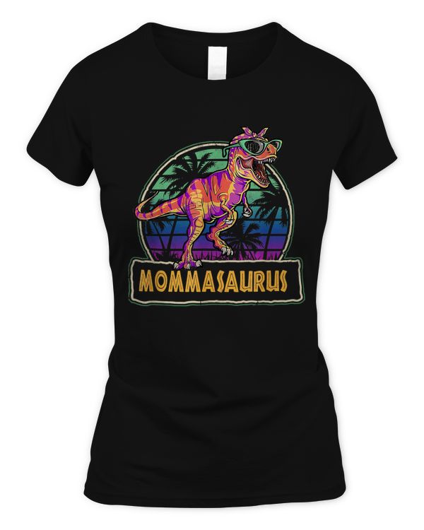 Mommasaurus T Rex Dinosaur Momma Saurus Matching T-Shirt