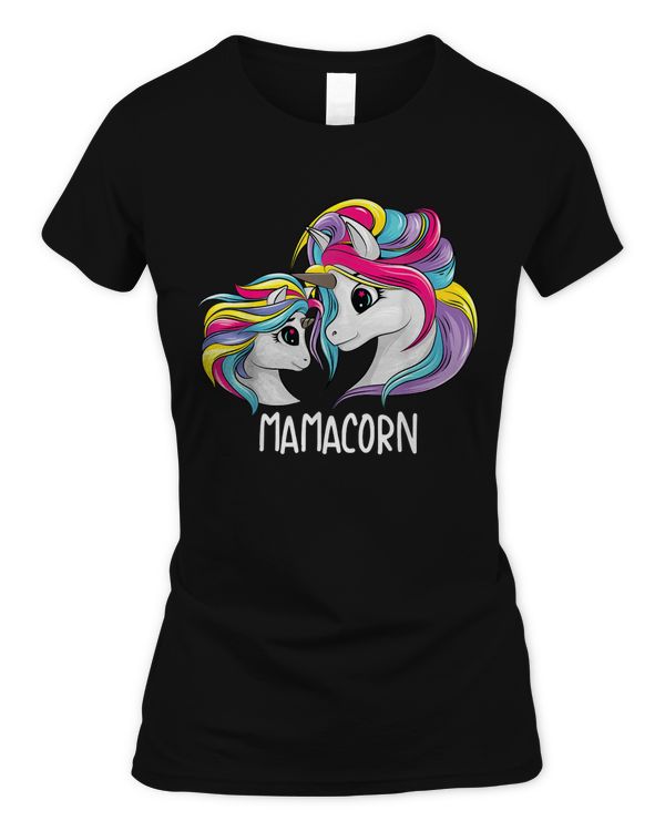 Cute Mom Baby Mama Unicorn Funny Mamacorn Gift For Women Mom T-Shirt