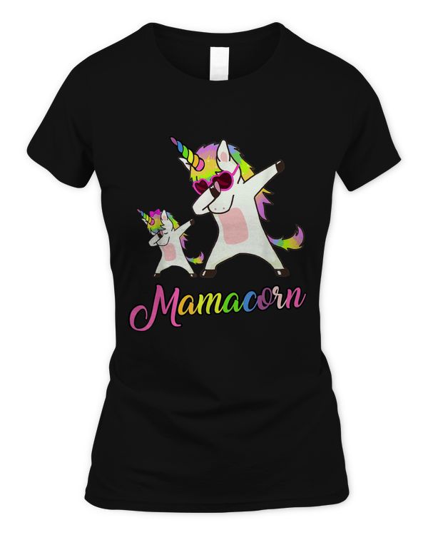 Mamacorn Funny Unicorn Mommy Unicorn Girl and Mother T-Shirt