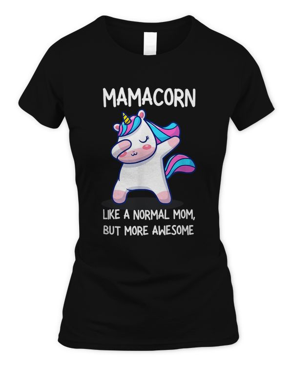 Womens Funny Mamacorn Unicorn Costume Mother's Day T-Shirt