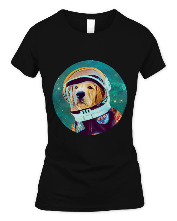 Adorable Golden Retriever Astronaut for Retriever Lovers  Classic T-Shirt