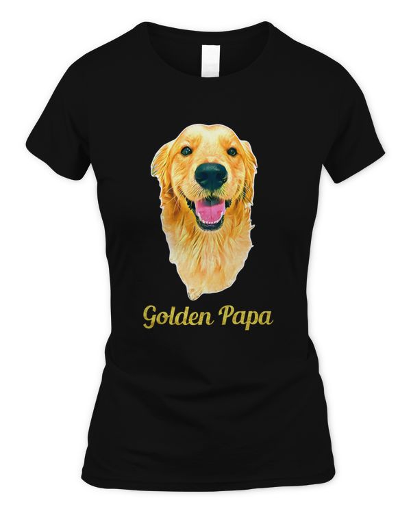 Golden Papa Adorable Golden Retriever Dog Classic T-Shirt