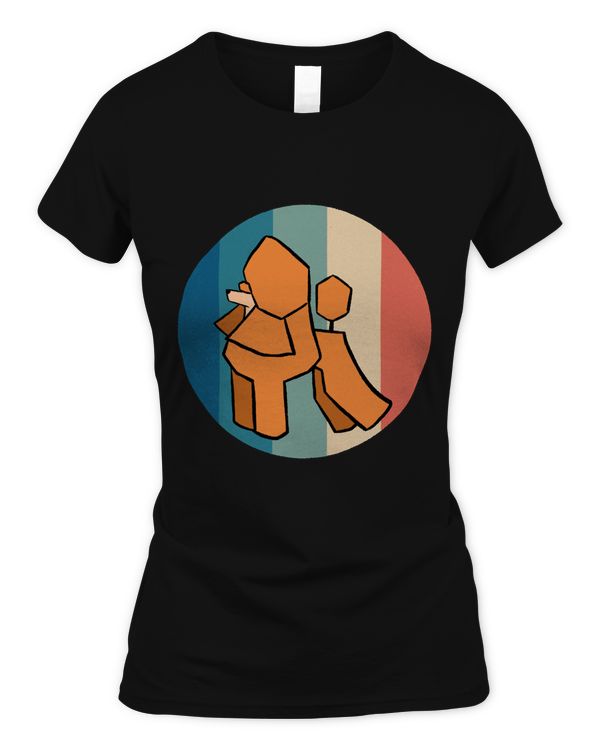 Apricot Poodle Dog Vintage Retro Distressed Classic T-Shirt