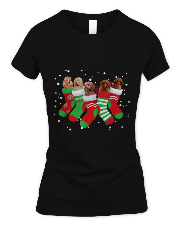 Ki Cute Socks Poodle Christmas Costume Dog Christmas Gift Classic T-Shirt