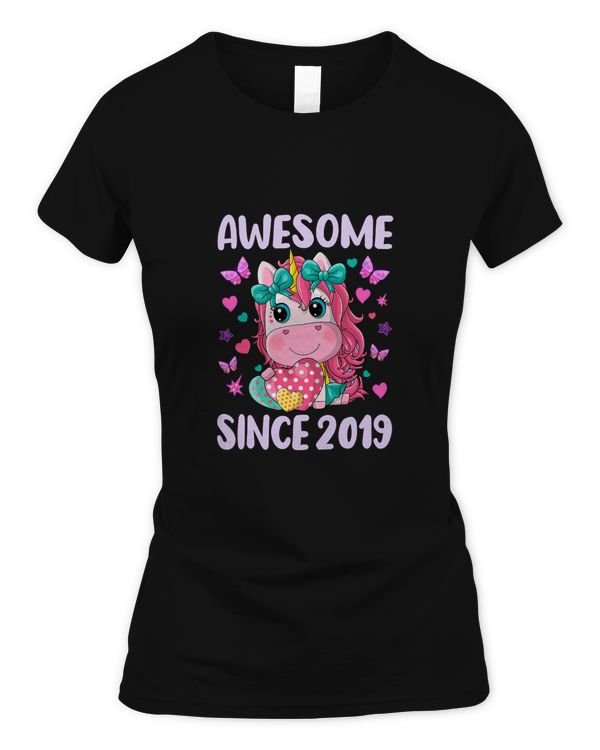 2nd Birthday Party Unicorn Girl 2 Years Old Birthday T-Shirt