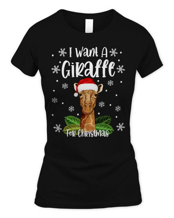 Giraffe All I Want For Christmas Is A Giraffe Animal Christmas 200