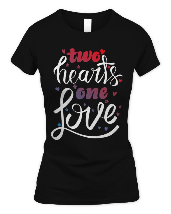 romantic two hearts one love