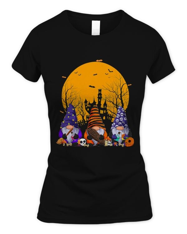 three gnomes happy halloween fall candy corn pumpkin men