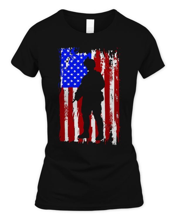 Vintage American Flag Airsoft Military Veteran