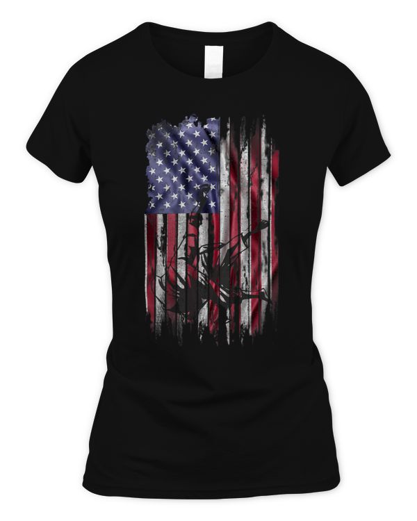 Vintage USA American Flag Judo Judoka Judoist Silhouette