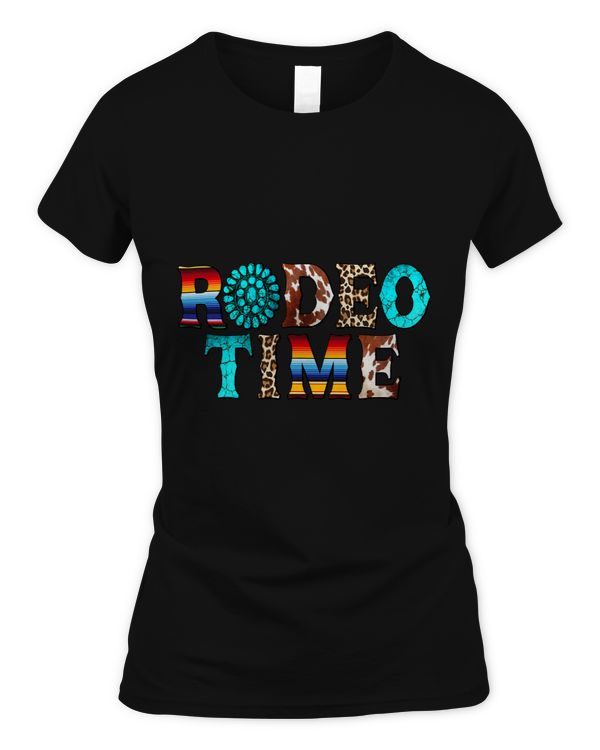 XQVL Rodeo Time Leopard Cowgirl Rodeo Horse Lover Western