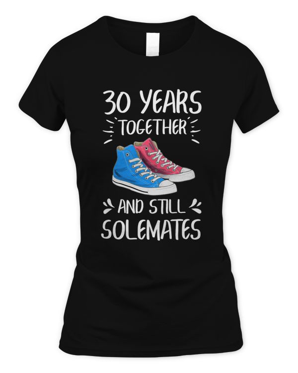 30 Years Together 30Th Anniversary Valentines Day T-Shirt