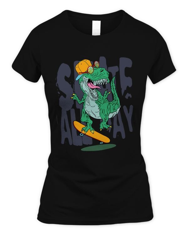 Animal Dinosaur Skateboard T Rex Skateboarding Dinosaur Retro Skater Skate 2