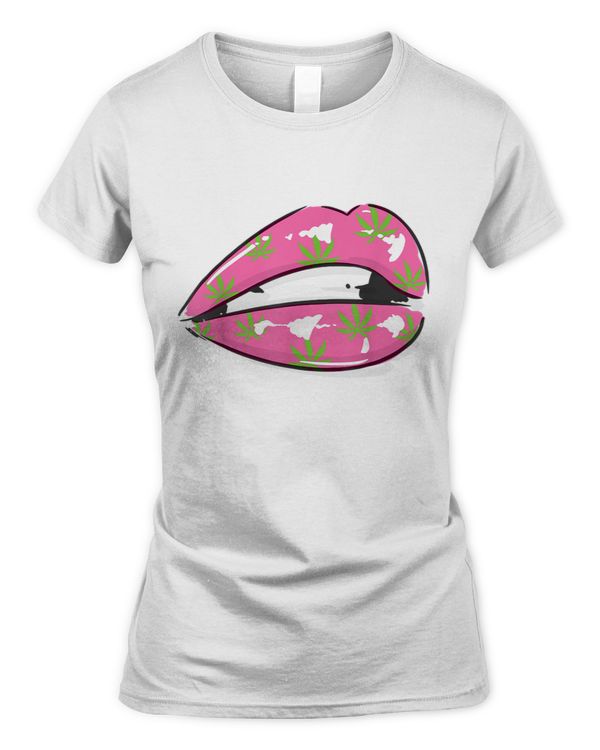 Sexy Kiss Lips Marijuana Leaf Weed Cannabis