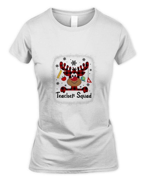 Rbg8 Teacher Squad Reindeer Christmas Merry Xmas Teacher T-Shirt