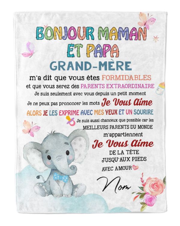 Bonjour maman et papa