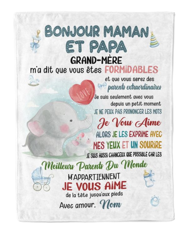 Bonjour maman et papa