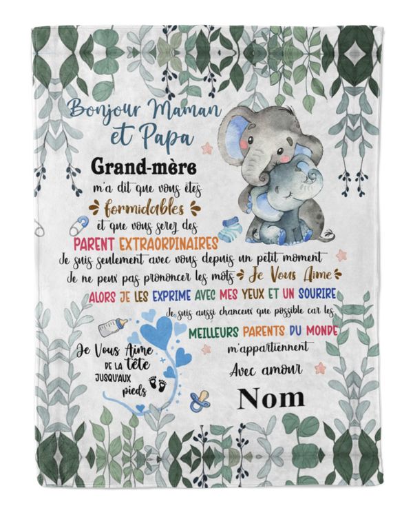 Bonjour maman et papa
