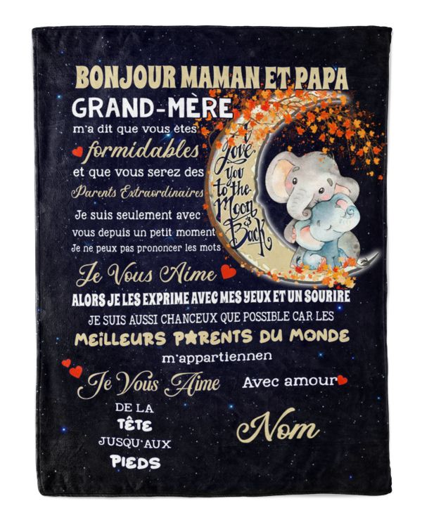 Bonjour maman et papa