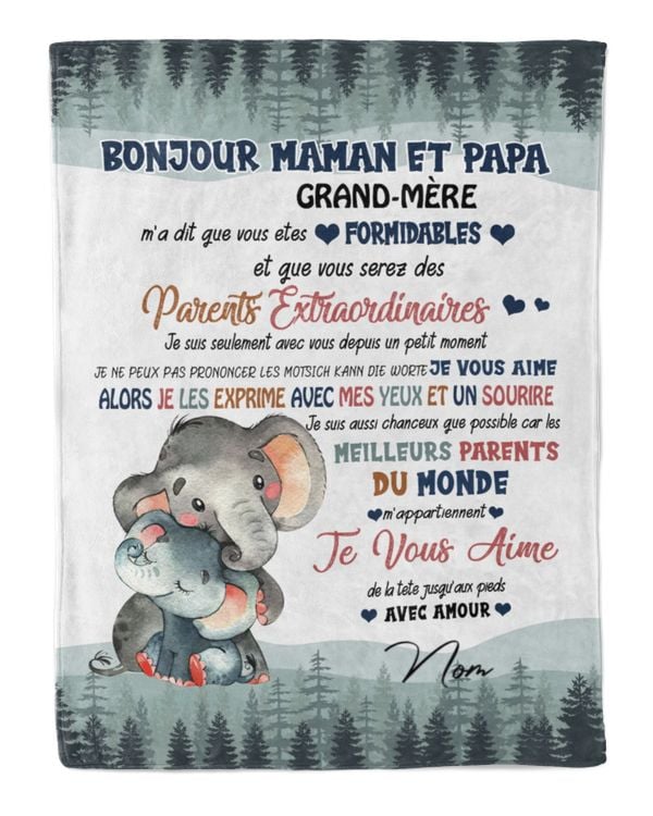 Bonjour maman et papa