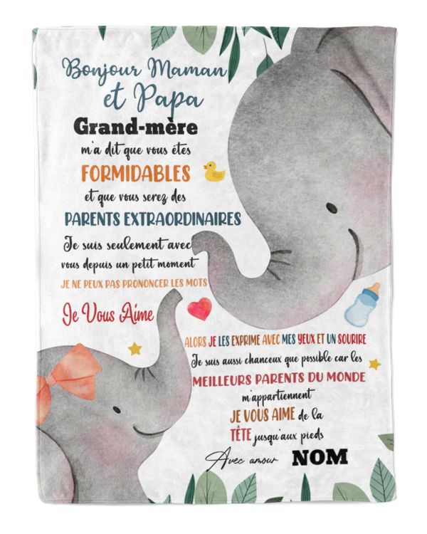 Bonjour maman et papa