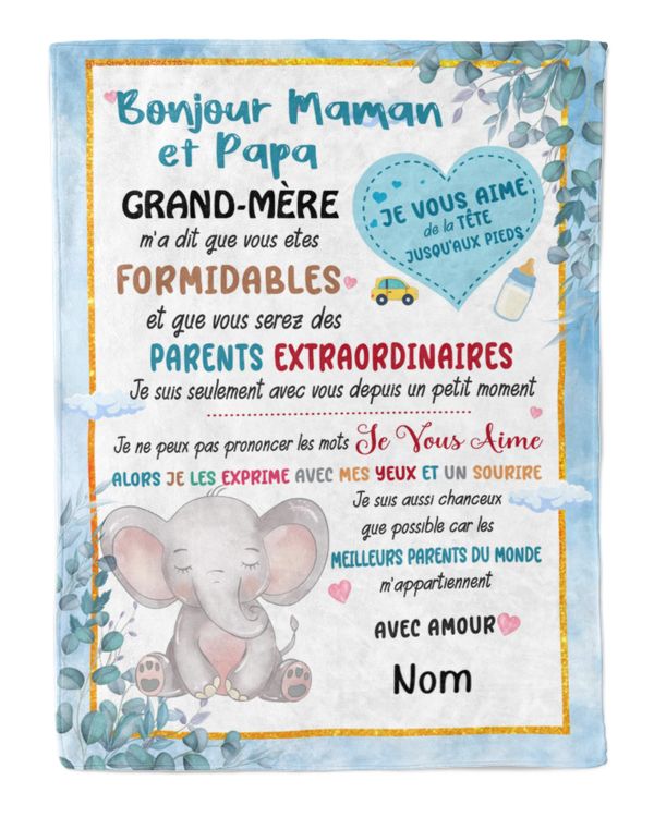 Bonjour maman et papa