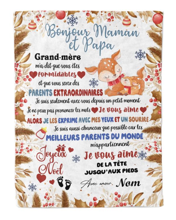 Bonjour maman et papa