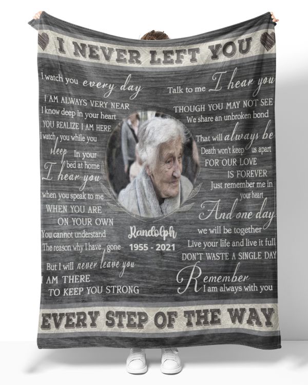 Personalized Custom I Never Left You Memorial Blanket With Pictures Sherpa Fleece Blanket FBL15