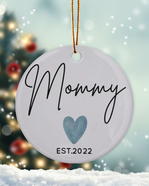 Personalized Custom New Mom Mommy First Time Ceramic Ornament