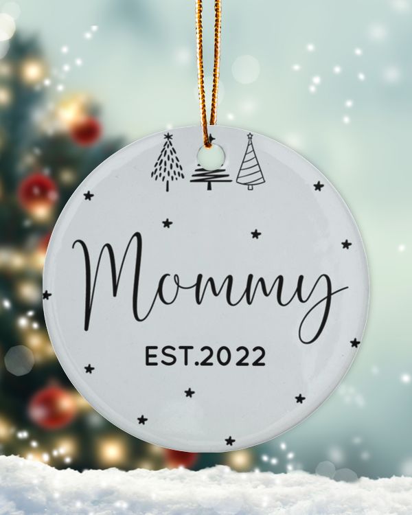 Personalized Custom New Mom Moms First Christmas Ornament
