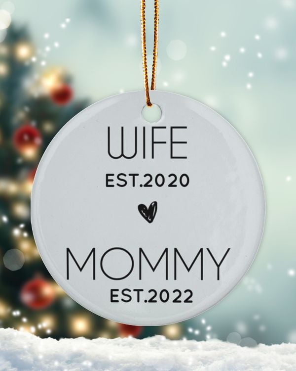 Personalized Custom New Mom Christmas Wife Mommy Ornament