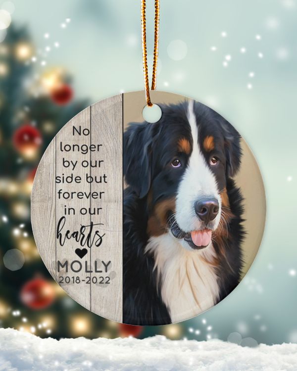 Personalized Custom Dog Pet Memorial Christmas Photo Ceramic Ornament ORN05