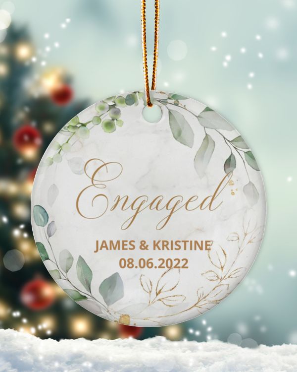 Personalized Custom First Christmas As Mr And Mrs Ornament