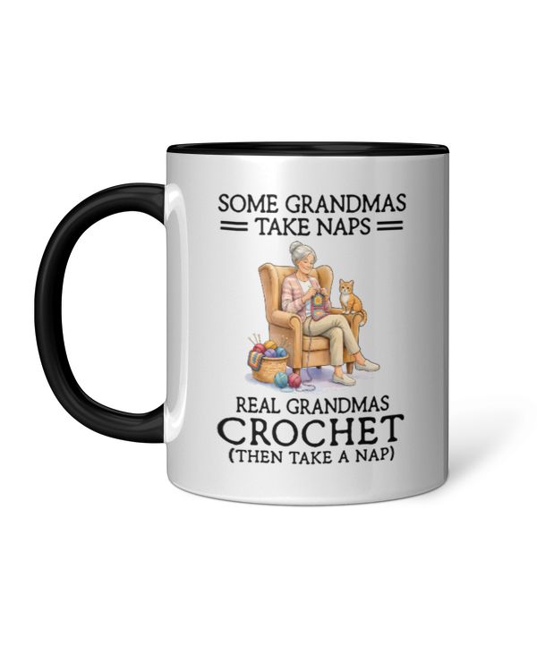 Some grandmas take naps - real grandmas crochet (then take a nap)