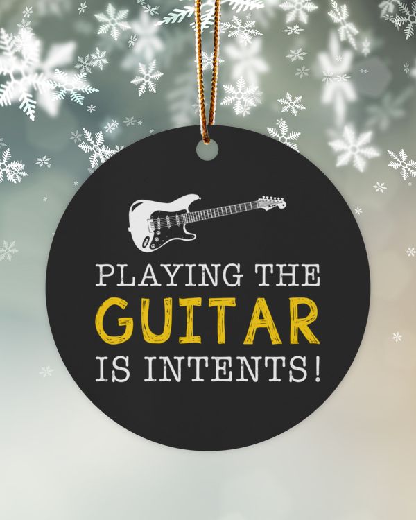 Playing the guitar is intents for the occasion of merry christmas and new year 2022
