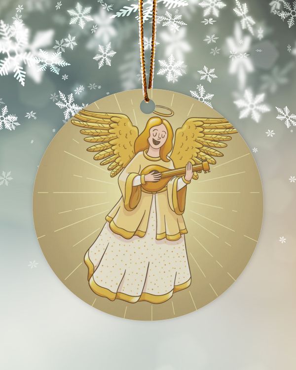 Singer golden christmas angel for christmas and new year 2022