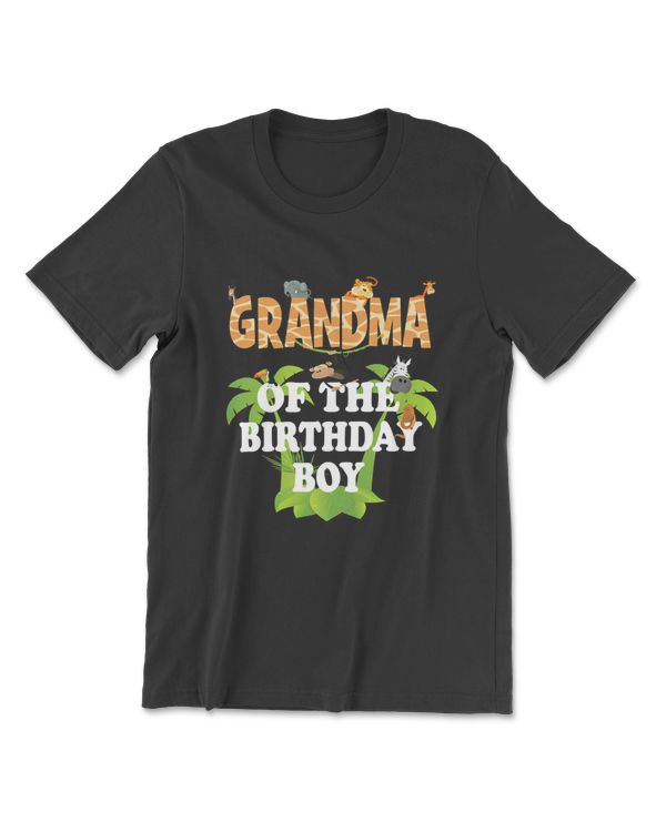 Grandma Of The Birthday Boy Zoo Theme Animal Party T-Shirt