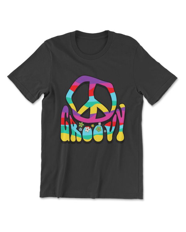 Groovy Hippie 60s 70s Peace Sign Symbol 1970s Flower Power