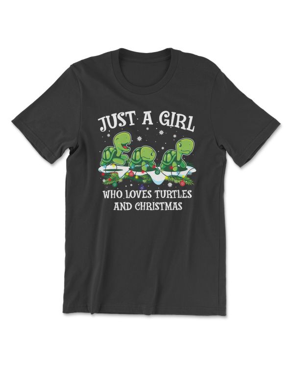 Turtle Cute Girl Loves Turtle ChristmasSanta Sea Turtles Lovers Ocean Protector T TSh sea turtle