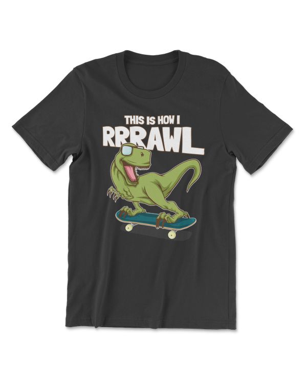 Dinosaur TRex Skateboard Dinosaur Skating Saurus Skater Dino